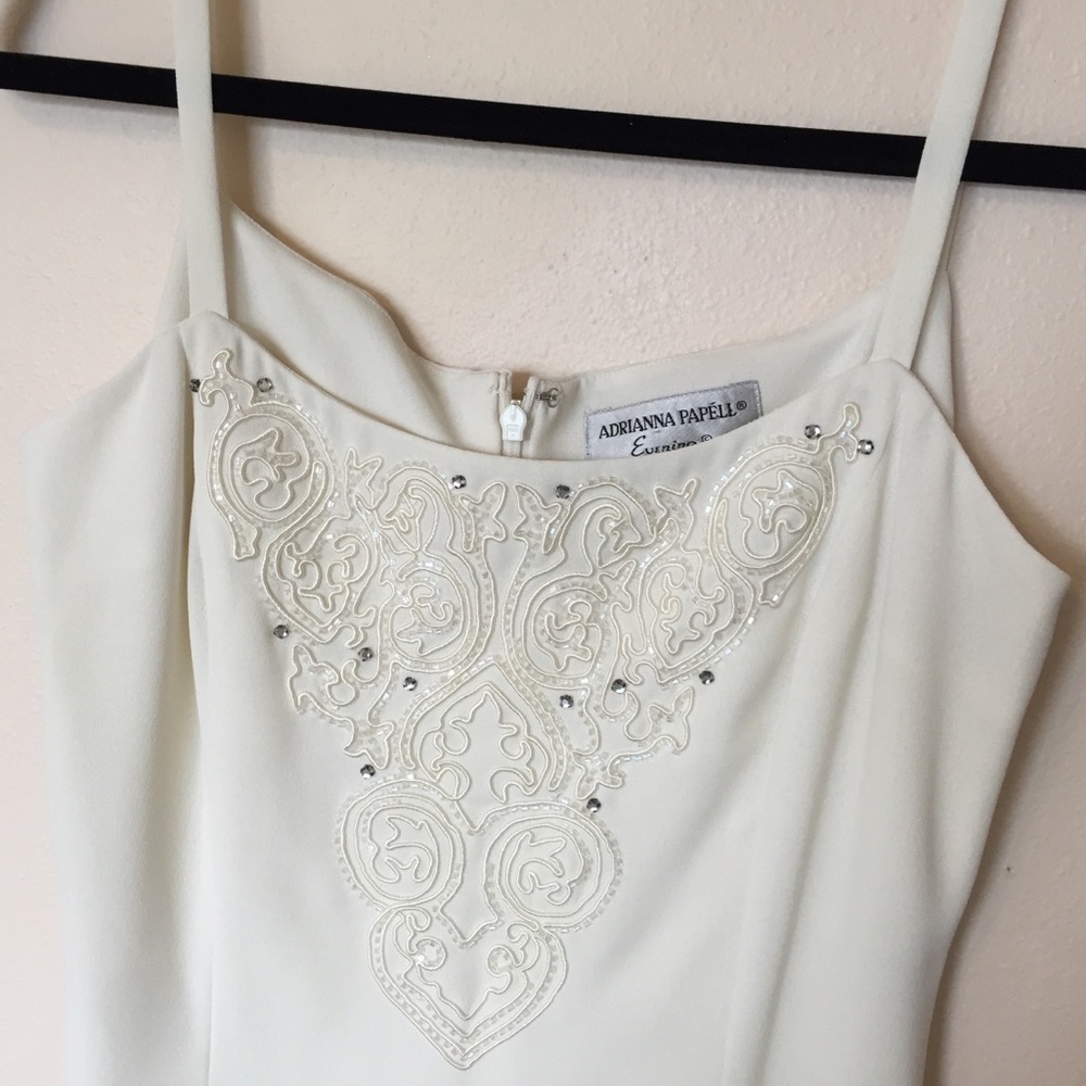 Adrianna Papell Evening Vintage Cream Dress